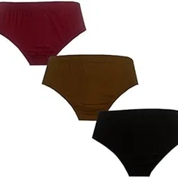 alfa Ladies Pure Cotton Steam Disinfected Hipster Briefs Plain Panty - (Pack of 10/5/3) (Color May Vary)-picture-45