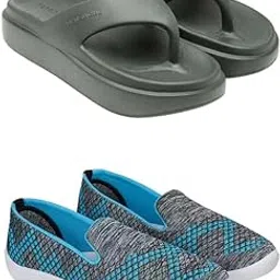 zenwear Extra Soft Classic Casual wear with Flexibility Technology Flip Flop Combo for Women's/Girl's(6111+3217)()-picture-31