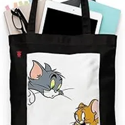 zori Black Tote Bag With Pocket Printed Designed Canvas Tote Bags For Women large capacity,Tote bag For Shopping, College, Travel, More Canvas Handbag For Unisex Bag-picture-55