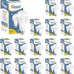 Glister Topaz 9W LED Bulb | 900 Lumens Bright Light | 6500K Cool Daylight / 3000K Warm White | Energy Saving, Eco-Friendly, Long Life 25000 Hrs | B22/E27 Base | Made in India (Pack of 12)-image-9