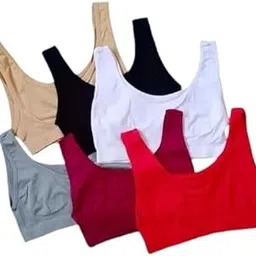 Morchari Women's Cotton Non Padded Non Wired Daily Workout Cotton Sports Bra (Free Size, 28B to 38B)-picture-19