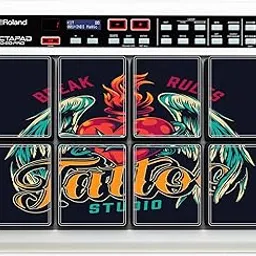 Rhythm Pro (TATOO STUDIO) Self Adhesive Octapad PVC Skin (Set of 8 PCS.) Compatible for Roland SPD-20/11/20X/20PRO/30 (ROLAND SPD-20X)-picture-22