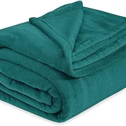 Cloth Fusion Flannel Fleece AC Blanket for Winter Double Size,Soft Plush Blanket for Travel & Sleeping (86x88 Inches, Teal)-image-9