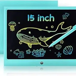 LCD Writing Tablet for Kids, 15 Inch Colorful Electronic Doodle Board, Educational Learning Kids Drawing Tablet Toys, Christmas Birthday Gift for 3 4 5 6 7 8 9 Year Old Girls Boy-picture-15