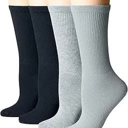 footprints Men Formal Premium Bamboo Supersoft Strechable Odour control socks - Pack of 4 pairs - 2 Black 2 grey-picture-32
