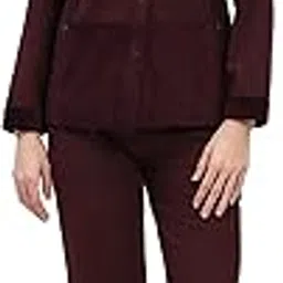 global republic Polyester Self Design Shirt Collar Night Suit for Women (VW2404)-picture-35