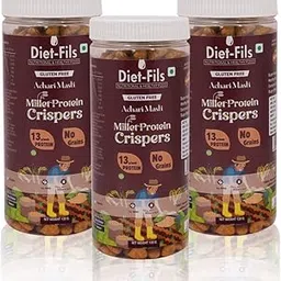 Diet-Fils Millet Protein Crispers Achari Masti Combo | Millet Based | No Grain | Made with Ragi,Browntop,Sorghum, Foxtail and Pea Protein | Roasted Not Fried | Gluten Free |-picture-33