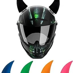AllExtreme EX1HHR Helmet Silicone Devil Horn Suction Pad Rubber Headwear Decor Accessories for Riding (Random, Pack of 2)-picture-16