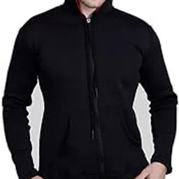 psk Men's Black Full Plain Hoodie Jacket-picture-53
