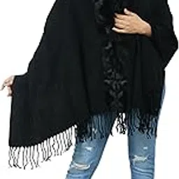 manra Women Woolen Fur Border Stole Sc 14 (C9-DANE-RP68__free size)-picture-46