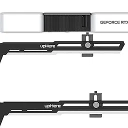 upHere Black&White Graphics Card GPU Brace Support Video Card Sag Holder/Holster Bracket,Adjustable Length and Height Support,G27654-image-20