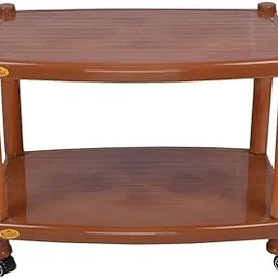 National Rajkot Center Table with Wheels for Living Room – Modern Wooden Coffee Table (T.Wood/Brown, Portable & Stylish Design)-picture-20