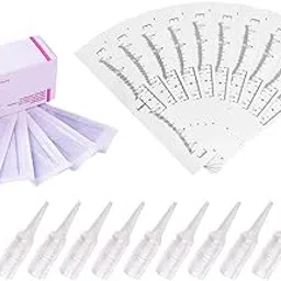 SECRET DESIRE 100 Set Tattoo Needles Permanent Makeup Pen Tips+10pcs Tattoo Ruler Sticker|Tattoos & Body Art|Tattoo Needles, Grips & Tips-image-32