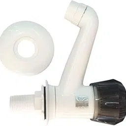 Qera Pillar Cock - Durable Metal/Plastic Polished Finish Bathroom Faucet Tap - Long-Lasting & Easy Installation - Modern Design-picture-17