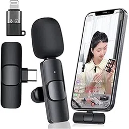 K8 Wireless Lavalier Microphone | Noise Cancellation, Plug & Play, Rechargeable Mic for Android (Type-C) & iPhone | Ideal for YouTube, Vlogging, Live Streaming – Black-picture-18