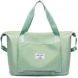 tri-unity 40 Cm Imported Travel Duffle Bag, Expandable Foldable Travel Bag For Women, Lightweight Waterproof Carry Weekender Overnight Luggage Bag For Travel (Light Green)-picture-41