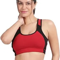 envie 1051 Racer Back Non-Wired, Padded Full Coverage Sports Bra for Womens -Medium to High Impact Gym/Workout Slip-on Bra -200 GSM Cotton|Spandex - All Day Comfort Bra-picture-52