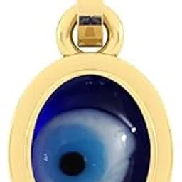 lmdprajapatis Brass 12.25 Ratti 11.50 Carat Evil Eye Pendant Protection Charm Necklace For Men, Women, Girls & Boys, Blue-picture-23