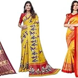 Women's Combo Art Silk Printed Saree With Unstitched Blouse Piece |saree for Women | saree combo | New Sari | Latest Saree_C_104_ALIFA_RAM_KATHAK_YEW_MINLI_MSTRD-image-38