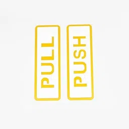 KASTHAM Push & Pull Door Signs | Premium Mirror Gold Acrylic with Laser Cut Black Text | Self-Adhesive | Easy Installation | Modern Door Signage for Home, Office, Shops, Clinics & Hospitals (50x150mm, PULL $ PUSH Rectangle)-image-30