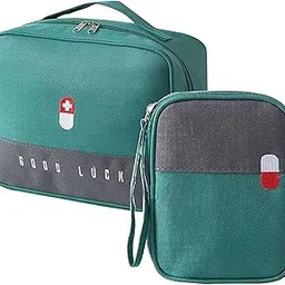 ARURA (LABEL) Empty First Aid Bags, Waterproof Medical Bag, Travel Medicine Bag, Medicine Storage Bag, First Aid Pouch, Medical Emergency Bag, for Travelling Camping Home Hiking (Small + Large)-image-84