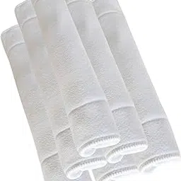 Dumbledo Cloth Diaper Insert – DryFeel with Comfortable Fit for 3 Months to 3 Years - 6-Layer, Double Stitched - Reusable, Washable, 6 White Inserts-picture-35