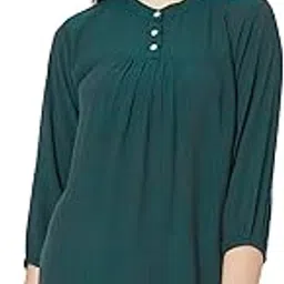 go-4 it Go.4.it Chiffon Slub Fabric Women's Mandarin Collar Top-picture-10