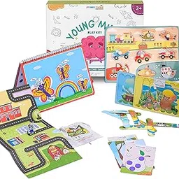 Educational Toys Box for Kids 2 Year and Above | Montessori | Early Child Development | Car City mat | Vehicles | Puzzle Solving | Busy Binder | Brain Development Toy-picture-29