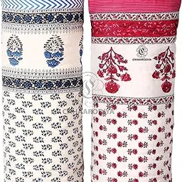 LILFLY 400 TC Jaipuri Light Weight Pure Cotton Traditional Rajasthani Print Single Bed Quilt/Razai/Rajai (Multicolor, Butti Print, Single Bed Set of 2)-picture-17