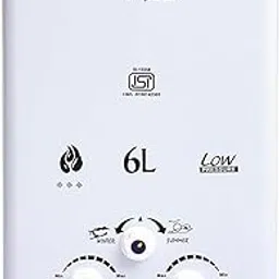 Automatic Gas Water Heater for Home | Water Geyser | Gas Geyser with Multiple Safety System & Anti-Rust Coating | White | 6 Ltr Tank, Low Pressure Gas Geyser, ISI Marked | diwali gift-picture-14
