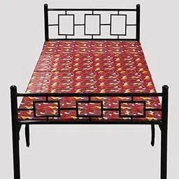 Sahni Foldable Furniture Modern Style Single Folding Metal/Iron Bed for Sleeping with Hard Fixed Mattress (Glossy Finish, Multi-Colour, 6ft by 4ft)-picture-37