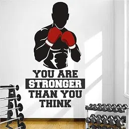 StickMe 'Gym - Fitness - Bodybuilding - Office - Sports - Workout - Boxing - Inspirational - Motivational - Quotes - Wall Sticker' -SM786 (Multi Colour, Vinyl - 80cm X 45 cm)-picture-20