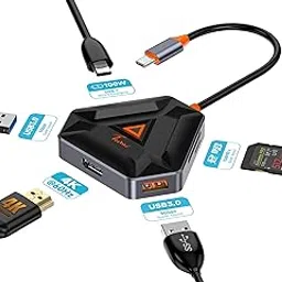 TECHIE 6 in 1 USB HUB with TYPE C PD in HEXAGONAL SHAPE | 100W | Dual USB 3.0, HDMI 4K@60Hz, MicroSD/SD Card Reader | Multiport Adapter | Multipin USB Port | Universal Compatibility-image-80