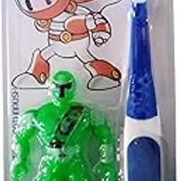 Extra Soft Silicone Toothbrush for Baby Kids with Ultra-Soft Bristles, Gentle Gum Care, Includes Plastic Interactive Green superhero Toy for Fun (Green, Kids)-image-59