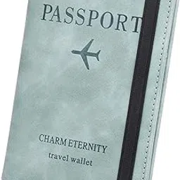 lyla Passport Holder RFID Blocking Travel Wallet for Traveling Business Men Women Green-picture-35