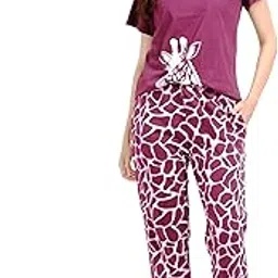 av2 Women's Cotton Heart Printed Night Suit Set of Shirt & Pajama Set | Casual Night Dress for Women-4054-picture-28