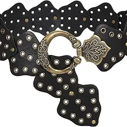 Waist Belts for Women Western Leather Belt Boho Dics Conch Waist Belt for Dress,Jeans-image-41