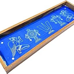 Anciently Thenkalai Shankh Chakra Namah Hanuman and Garuda Border Rangoli Stencil Wooden, Rangoli Sacha Wooden, 1 Piece (17x5 Inches)-picture-17