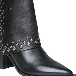 ezok Women's Casual Leather Boots | Stylish Lace-Up Design with Cushioned Insole | Durable, Comfortable & Trendy for Everyday Wear-picture-25