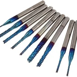 Losa 10PCS/Set 1/8 Inch Shank PCB CNC Drill Bits End Mill Engraving 0.8-3mm-picture-13