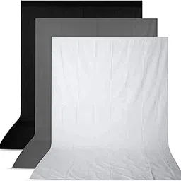 Boltove® 8ft x 12ft Grey, White, Black Backdrop Background for Photography, Photo Booth, Weddings, Parties, Newborns, Children, Product Photography, Fabric, Machine Wash-picture-29