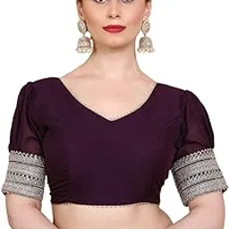 s salwar studio Salwar Studio Silk V Neck Readymade Alterable Blouse-picture-55