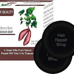 AMR Beauty | Hair Repair Soap | Neem Henna Shampoo Bar | Anti Dandruff, Hair Growth, Hair Fall Control, Healthy Scalp & Roots for All Hair Types for Men & Women | 100% Pure, Natural, Handmade|100g-image-1