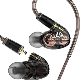 KASOTT DB105-A High Sound Isolating Earphones (Wired Type), Gaming Earphones with Microphone, Translucent Blue, In-Ear Type, Focus on Bass, Treble ASMR (2) Clear Black)-picture-11