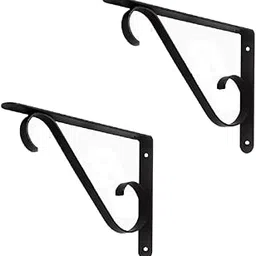 UniShop Art Bracket/Wall Mounted Shelf Supporter Corner Brace Holder (Black, Pack of 2, 6 Inch) (MBBLACK06)-picture-25