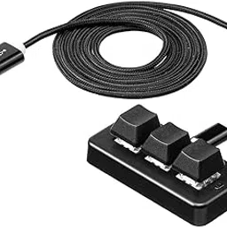 Sanwa Direct 400-SKB075 Programmable Keyboard, Macro Keyboard, For Windows, Wired Connection, Backlight, 3 Keys, Blue Axis, Assignment/Assignment, Macro Function, Gaming, Black-picture-34