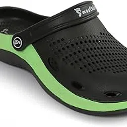 smoothlite Sarpanch New EVA Clog Sandal for Men | Lightweight Waterproof Slip-On Outdoor Sandals | Stylish Breathable Clogs for Everyday Comfort | Available in Black-White, Grey-Olive-Green, White-Blue | Sizes 7-10-picture-57