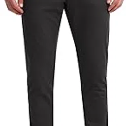 arrow sports Men's Grey Solid Mid Rise Acrylic Button Slim Fit Flat Front Slant Pocket Trousers-picture-39