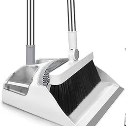 TONSYL ABS Plastic & Stainless Steel Long Handle Dustpan and Brush Broom Cleaning Set, Easy Grip Ideal for Cereal, Pets, Food, Dust & Hair with Floor Sweeping Broom Sweeper Home, Office, School etc...-picture-27