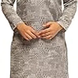 sojanya (Since 1958 Men's Jacquard Silk Woven Design Kurta With White Pyjama-picture-20